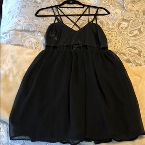 Black mini dress